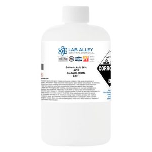 Sulfuric Acid 96% ACS Reagent Grade Solution (95-98%, Concentrated H2SO4)